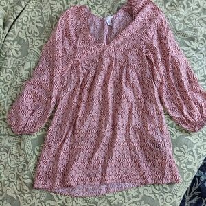 H&M Red and White Patterned Dress